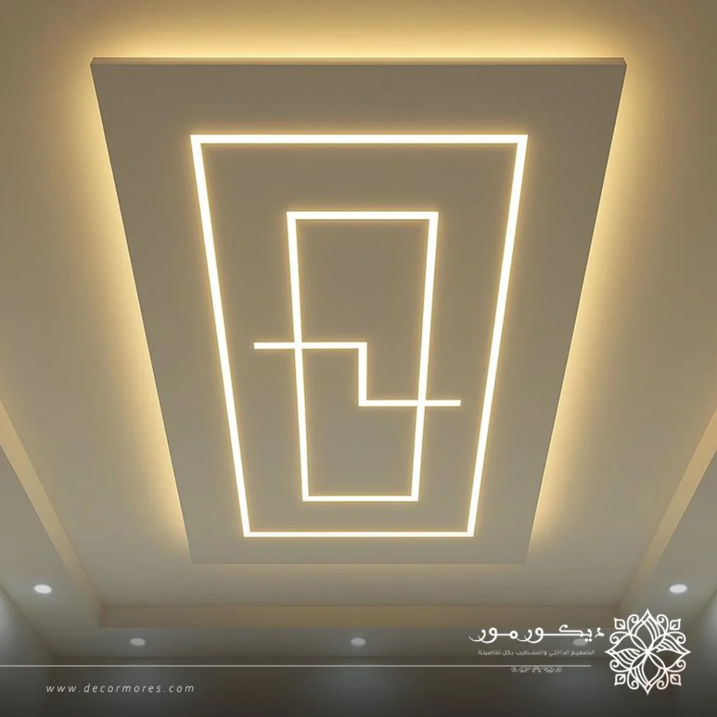 ديكورات انارة سقفية